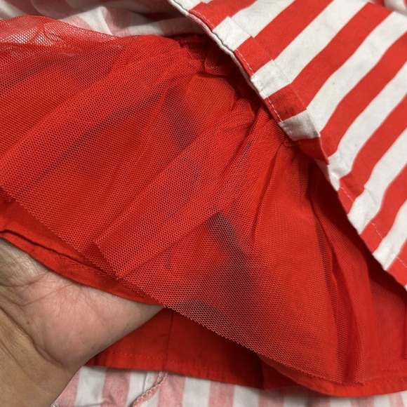 Disney Baby Minnie Mouse Red White Stripe Dress Baby Size 12/18 Months - Picture 5 of 10